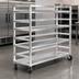 Thumbnail image #3 for 75 x 25 x 72 Inch Aluminum Mobile Shelf Truck / Flight Cart with 2 Shelves