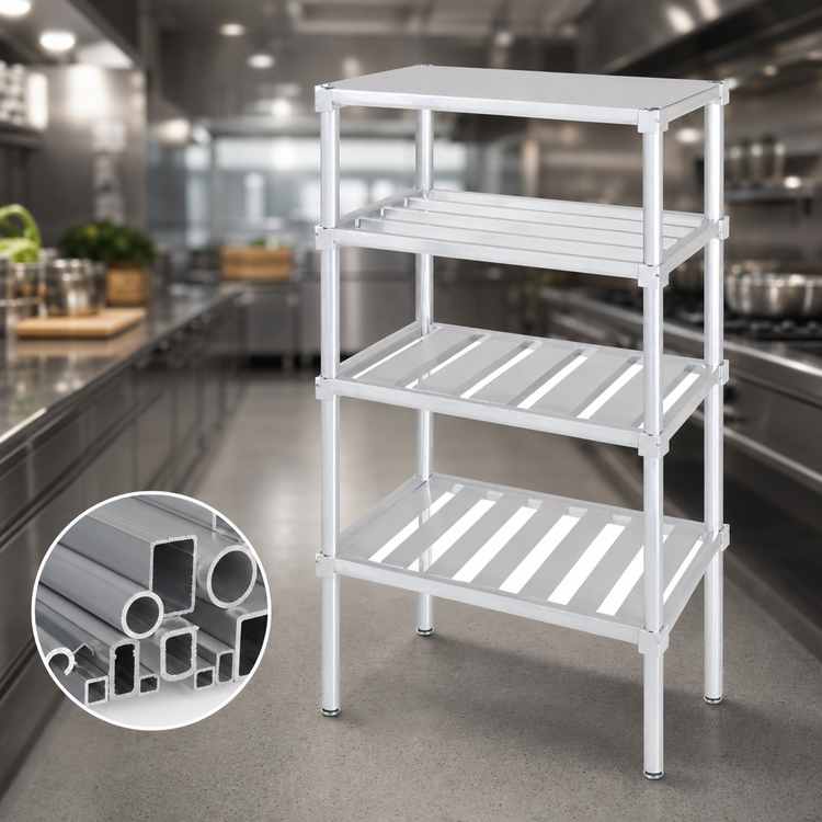 Product image #3 for Channel Manufacturing Adjustable Tubular Aluminum Shelf, 54 x 24 Inches