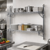 Thumbnail image #3 for Cantilever Double-Shelf Wall-Mount Wire Shelving Unit, 42 x 24 Inches, Chrome Plated