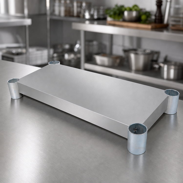 Product image #3 for BK Resources 18/430 Stainless Steel Undershelf for 48 Inch x 24 Inch Work Tables