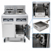 Thumbnail image #3 for Frymaster RE High Efficiency 2-Bay Electric Fryer Battery with Built-In Filtration, 2 x 50 lb. Full Frypots