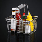 Thumbnail image #3 for American Metalcraft RBHC759 Rectangular Chrome-Plated Wire Serving Basket with Double Handles, 9 x 7 x 5 Inches Case of 24