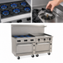 Thumbnail image #3 for Vulcan Endurance 72-Inch Gas Restaurant Range with 6 Burners, 36-Inch Griddle, Standard Oven, and Convection Oven