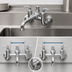 Thumbnail image #3 for T&S Brass Adjustable 8-Inch Wall Mount Service Sink Faucet with Vacuum Breaker and Integral Stops, Polished Chrome Finish