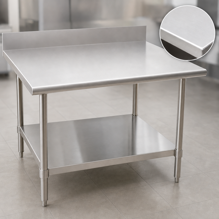 Product image #3 for Eagle Group BlendPort® KL Series Stainless Steel Work Table with Backsplash and Undershelf, 72 x 30 Inches