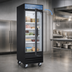 Thumbnail image #3 for Omcan One-Section Reach-In Glass Door Display Freezer, 27-Inch, 12.3 Cu. Ft., Black