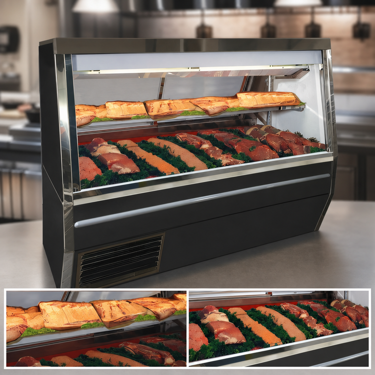 Product image #3 for Howard-McCray 34N Series 120-Inch Self-Contained Double Duty Red Meat Service Case with LED Lighting