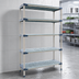 Thumbnail image #3 for MetroMax 4 Blue 36 in. W x 21 in. D x 74 in. H All-Polymer Starter Shelving Unit with 5 Open Grid Shelves