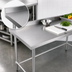 Thumbnail image #3 for Klinger's Trading 30 Inch x 18 Inch Stainless Steel Work Table with Open Base and 2 Inch Rear Up-Turn