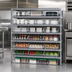 Thumbnail image #3 for Quantum Heavy-Duty Stationary Wire Shelving Unit with 7 Shelves and 18 Clear Bins, 36 x 12 x 39 Inches