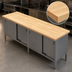 Thumbnail image #3 for John Boos 132-Inch Wood Top Work Table with Enclosed Cabinet Base and Sliding Doors, 24-Inch Deep
