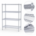 Thumbnail image #3 for Eagle Group 4-Tier Stationary Starter Wire Shelving Unit, 60W x 24D x 63H, Chrome-Plated