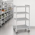 Thumbnail image #4 for Cambro Camshelving Premium 21 x 48 x 67-1/4 Inch 4-Shelf Vented High Density Mobile Starter Unit, Speckled Gray