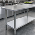 Thumbnail image #3 for Omcan Standard Series 84-Inch x 24-Inch Stainless Steel Work Table with Galvanized Undershelf