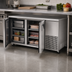 Thumbnail image #3 for True 67 1/4-Inch 2-Section Deep Undercounter Freezer with 2 Solid Doors and Side-Mounted Self-Contained Refrigeration