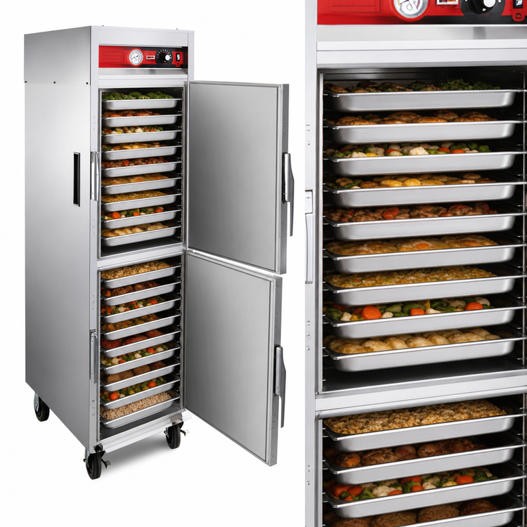 Product image #3 for Vulcan VHP15 Mobile Heated Holding/Transport Cabinet, 15 Pan Capacity, Dutch Split Doors