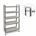 Thumbnail image #3 for Cambro Camshelving Elements XTRA High Density Top Rail Stationary Starter Shelving Unit, 21 x 42 x 81 Inch, 5-Tier, Speckled Gray