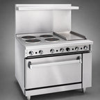 Thumbnail image #3 for Imperial (Middleby) Pro Series IR-4-G12T-E-C 36-Inch Electric Restaurant Range with 4 Elements, 12-Inch Thermostatic Griddle & Convection Oven