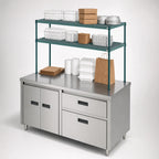 Thumbnail image #3 for Metro Super Erecta Pro CR245474PRH2 54-Inch x 24-Inch Food Locker and Takeout Shelf Housing Unit with 2 Overhead Shelves