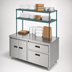Thumbnail image #3 for Metro Super Erecta Pro 54-Inch x 24-Inch Food Locker and Takeout Shelf Housing Unit with 2 Overhead Shelves