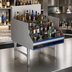 Thumbnail image #3 for Advance Tabco Prestige Supreme Freestanding 5-Step Stainless Steel Liquor Bottle Display Unit, 36-Inch Wide, 45-Bottle Capacity