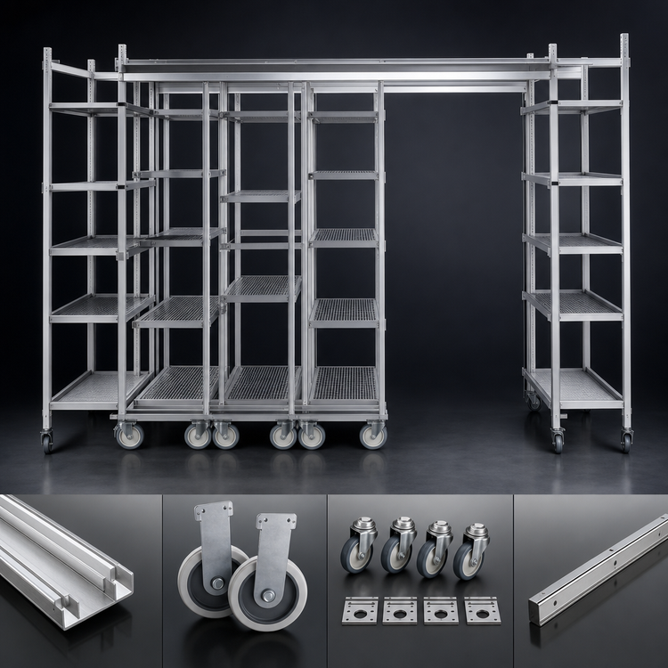 Product image #3 for MetroMax Q Top-Track 18-Inch Wide Mobile Shelving Unit Kit