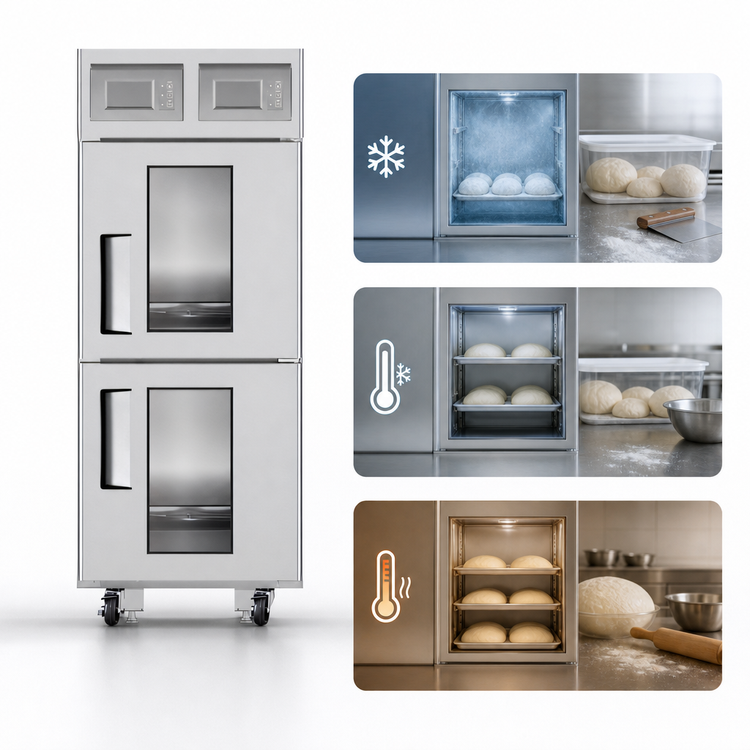 Product image #3 for Turbo Air Bake Tech Innovation Radiance 2-Section Dough Conditioner Freezer/Refrigerator/Proofer Cabinet