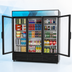 Thumbnail image #3 for KoolMore Three-Section Glass Door Merchandiser Refrigerator, 56 Cu. Ft., Bottom-Mount, Black