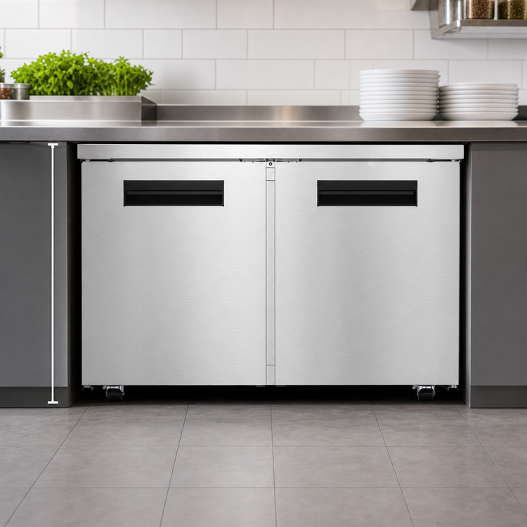 Product image #3 for Hoshizaki Steelheart UR48B-LP 48-Inch Low Profile Two-Door Undercounter Refrigerator