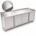 Thumbnail image #3 for John Boos 96-Inch x 30-Inch Enclosed Stainless Steel Work Table with Hinged Cabinet Doors and 1-1/2-Inch Rear Riser