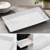 Thumbnail image #3 for American Metalcraft Naturals™ Rectangular Melamine Platter, 21 x 13 Inch, White Marble Pattern