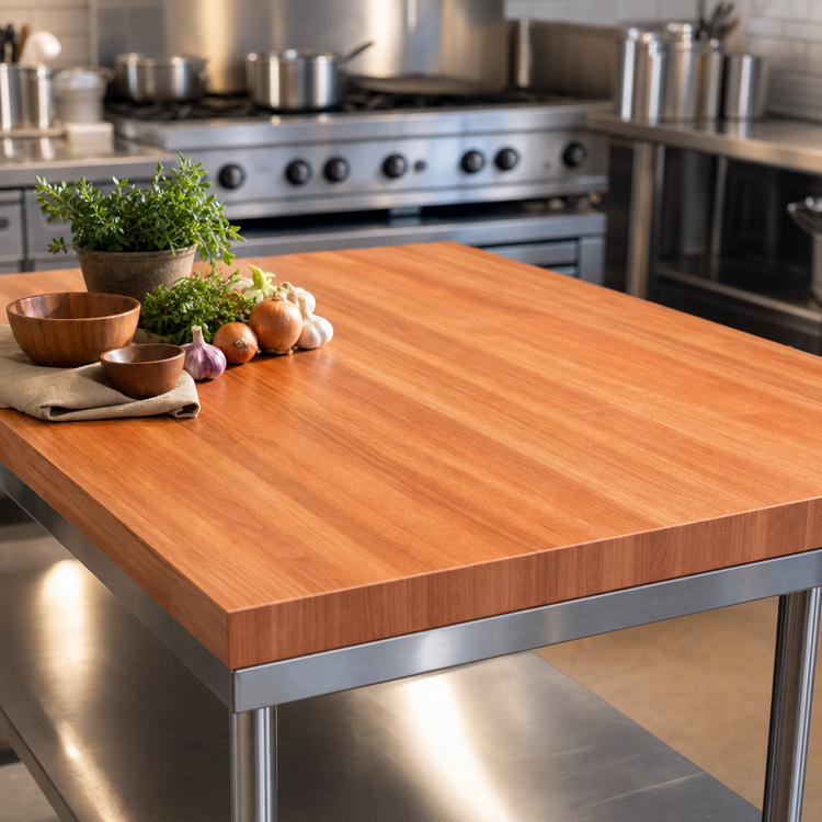 Product image #3 for Boos Block 84" x 32" x 3" Edge Grain American Cherry Kitchen Countertop, Penetrating Oil Finish