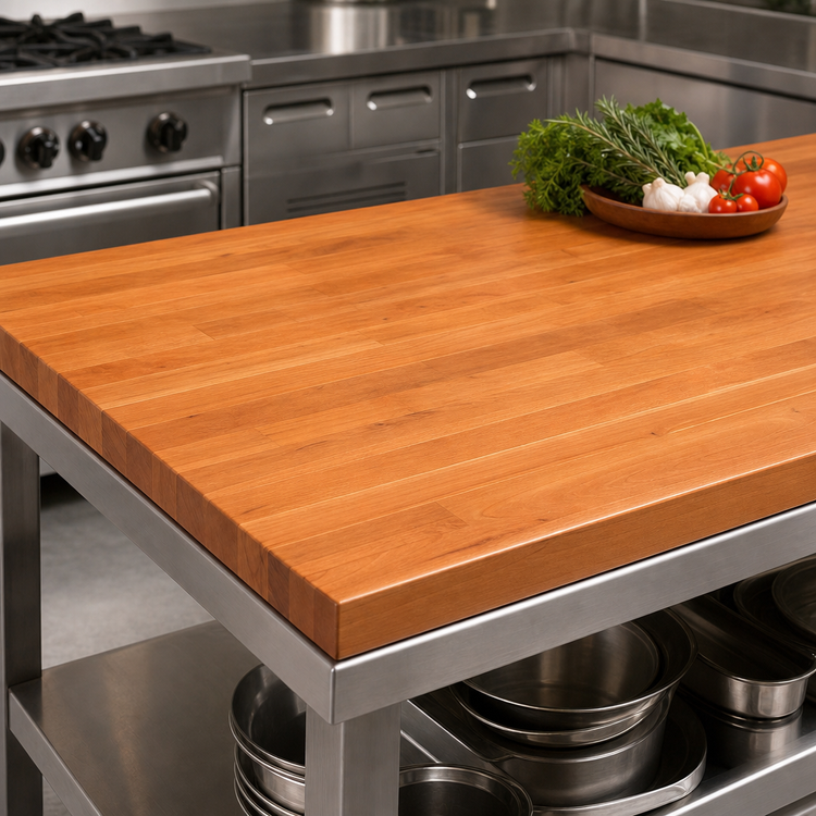 Product image #3 for Boos Block American Cherry Edge Grain Kitchen Countertop, 84 x 32 x 1-1/2 Inches, Penetrating Oil Finish