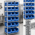 Thumbnail image #3 for Quantum Heavy-Duty Wire Shelving Unit with 8 Shelves and 15 Storage Bins, 24 x 36 x 75 Inches