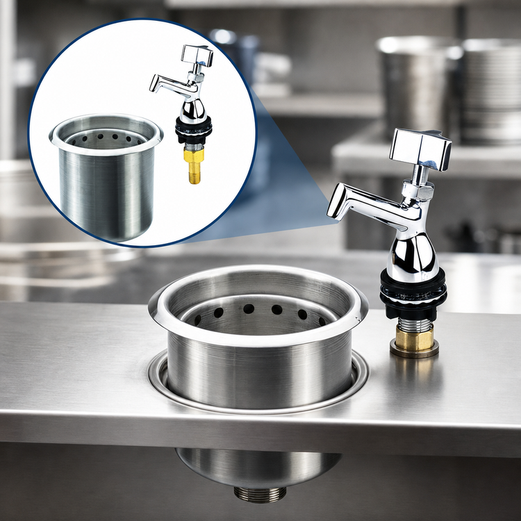 Product image #3 for Krowne Commercial Dipper Well with Faucet, Low-Lead Compliant