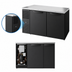Thumbnail image #3 for True 60-Inch Two-Section Refrigerated Back Bar Cooler with Self-Contained Side-Mounted Refrigeration, Stainless Steel Top, and Black Exterior