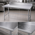 Thumbnail image #3 for Advance Tabco 108-Inch x 30-Inch 14-Gauge 304 Stainless Steel Open Base Work Table with 5-Inch Backsplash