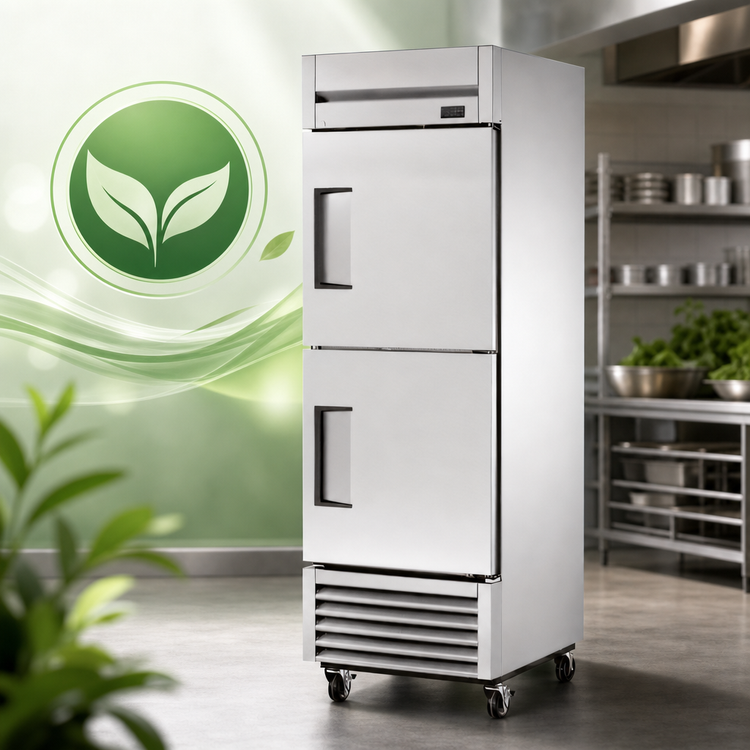 Product image #3 for True T-23F-2-HC One-Section Reach-In Freezer with (2) Half Solid Doors, -10°F, Bottom Mount