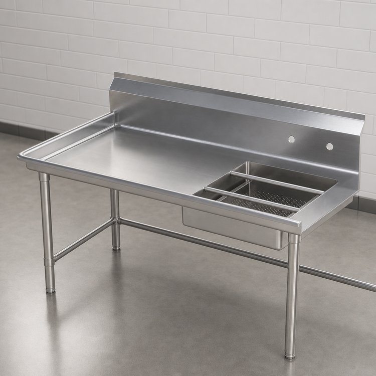 Product image #3 for 36-Inch Straight Left-to-Right Soiled Dish Table with Pre-Rinse Sink