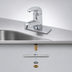 Thumbnail image #3 for T&S Brass Single-Lever Deck-Mount Single-Hole Manual Faucet with 0.5 GPM Vandal-Resistant Non-Aerated Spray Device
