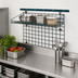 Thumbnail image #3 for Quantum Store Grid Standard-Duty Wall-Mounted Starter Shelf Kit with 36W x 18D Shelf and Grid Panel