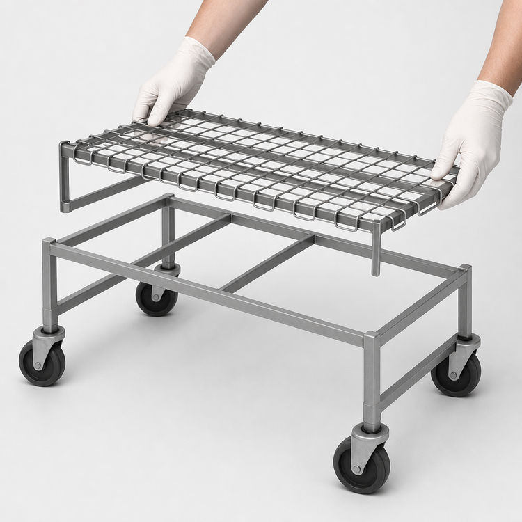 Product image #3 for EagleGard Mobile Wire Dunnage Rack, 60W x 18D x 14H, 800 lb Capacity