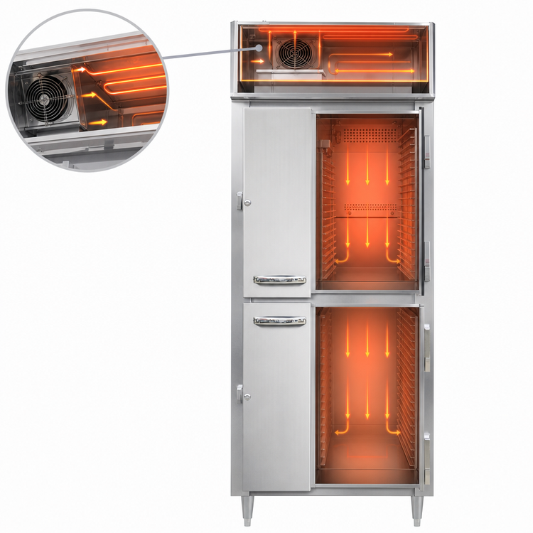 Product image #3 for Continental Refrigerator Designer Line DL1WE-HD One-Section Extra-Wide Reach-In Heated Holding Cabinet with Half Doors