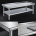 Thumbnail image #3 for Eagle Group 72-3/8-Inch Stainless Steel Griddle/Equipment Stand with Open Base and Adjustable Undershelf