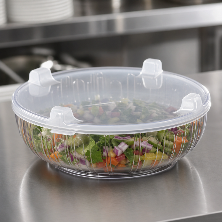 Product image #4 for Carlisle Clear Polycarbonate 1.9 Qt Gourmet Crock with Snap-On Lid