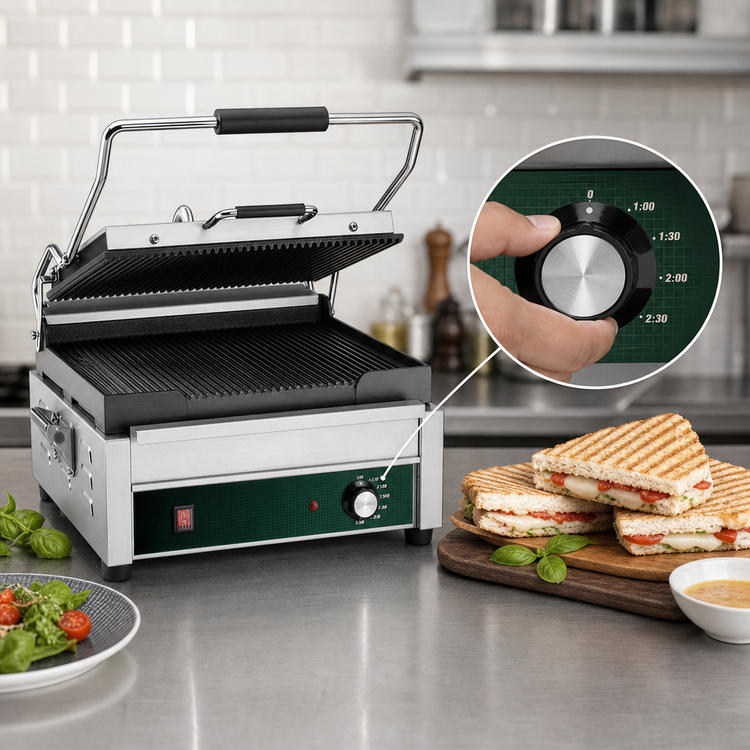 Product image #3 for Waring Panini Supremo Large Italian-Style Countertop Panini Grill with Timer, 14.5 x 11 Inch Cooking Surface, 208V