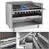 Thumbnail image #3 for Magikitch'n FM-RMB-672CR 72-Inch Floor Model Gas Radiant Charbroiler with Open Cabinet Base