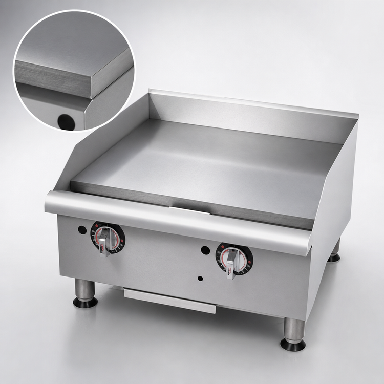 Product image #3 for Workline 18-Inch Countertop Gas Griddle with 3/4-Inch Smooth Polished Steel Plate