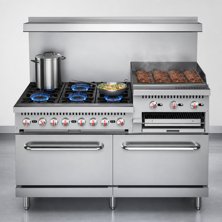 Six Open Burners