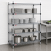 Thumbnail image #3 for EAGLEbrite Quad-Adjust 4-Tier Stationary Starter Wire Shelving Unit, 60W x 18D x 74H, Zinc Finish